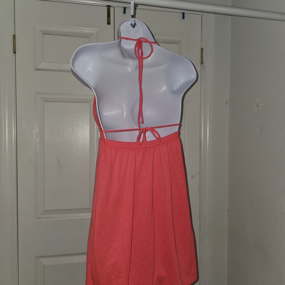 Xhilaration Pink Swim Coverup Halter Style - Picture 2 of 3